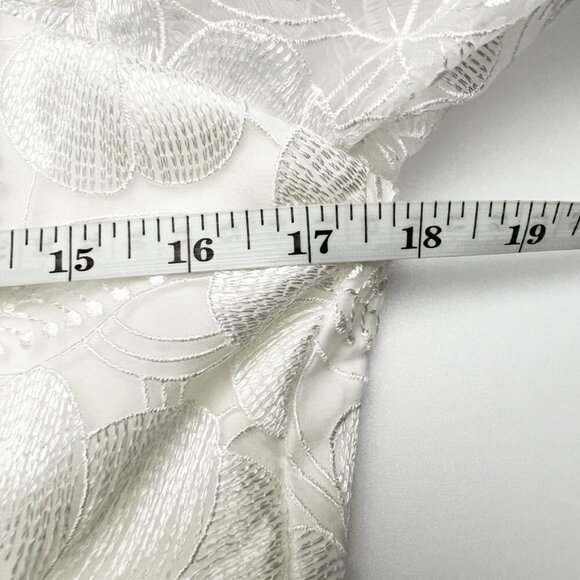 NWT Sage & Paige Mini Dress Womens XL White Lace Clarissa Puff Sleeves Babydoll - Picture 10 of 16